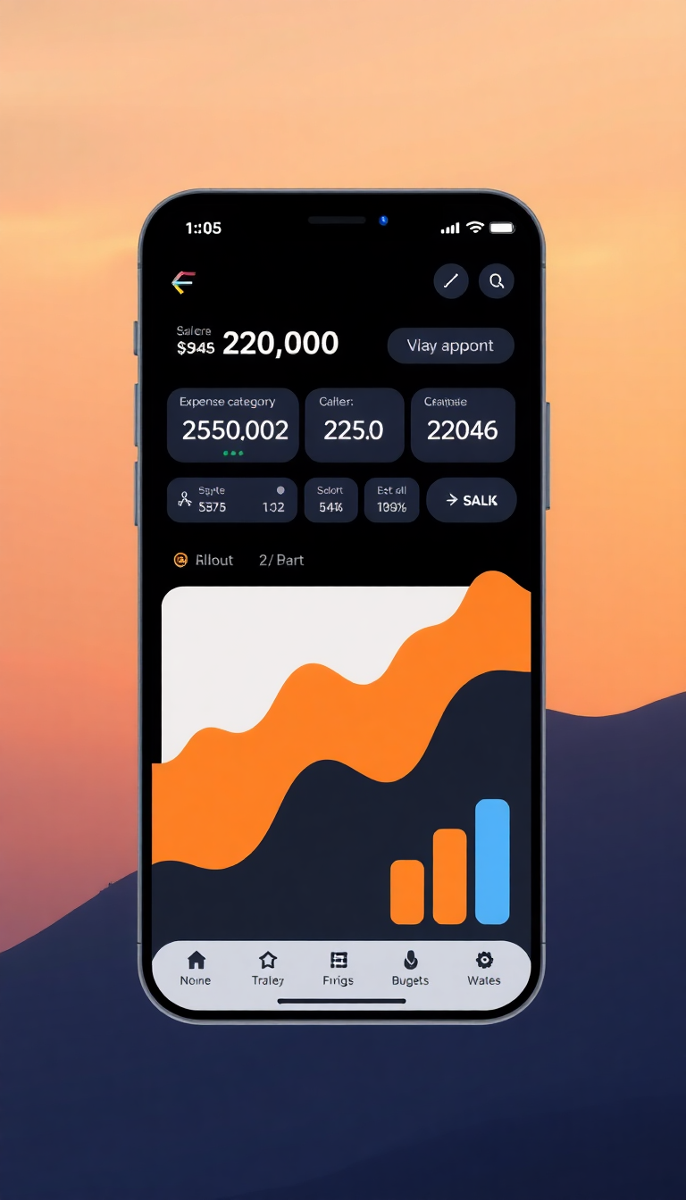 Finance app interface