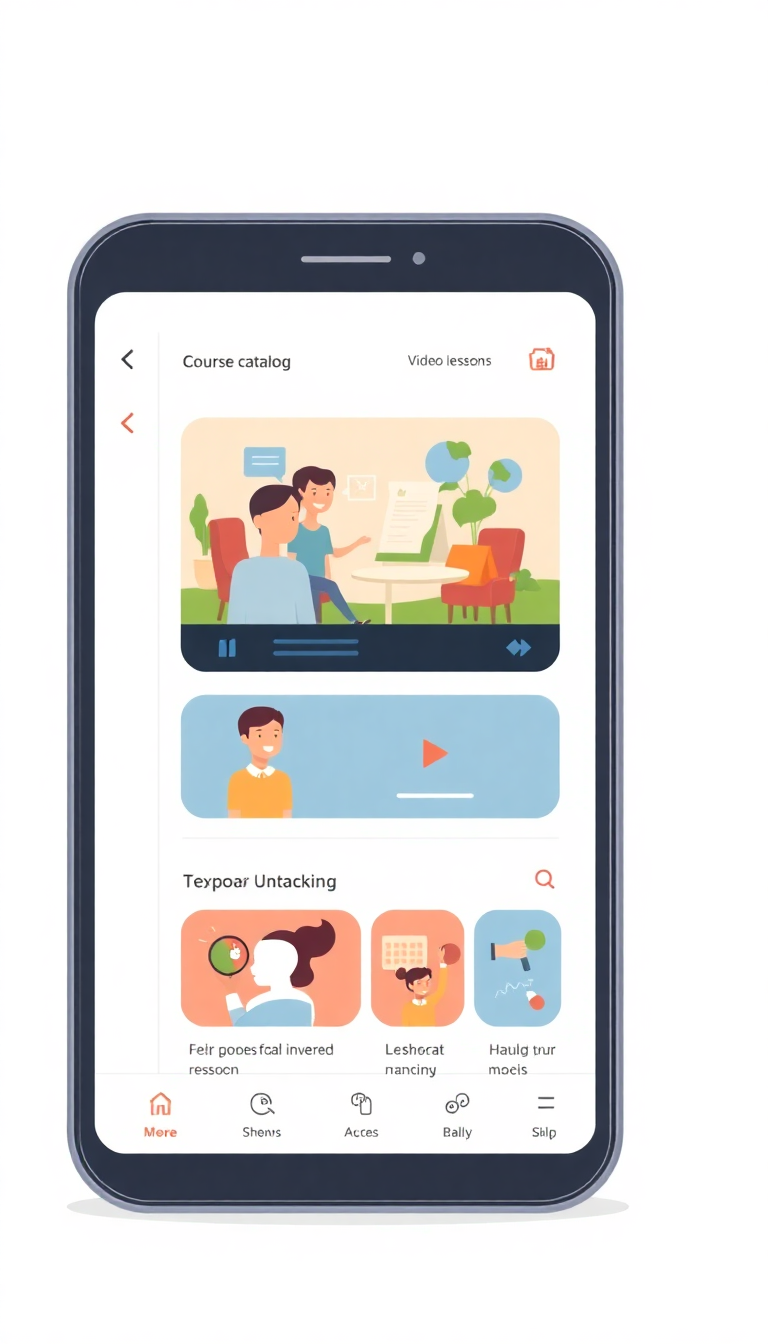 Learning app interface