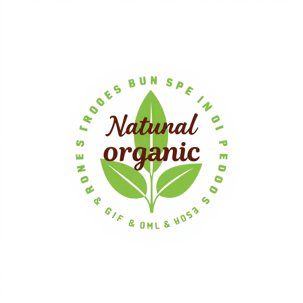 Organic food brand logo