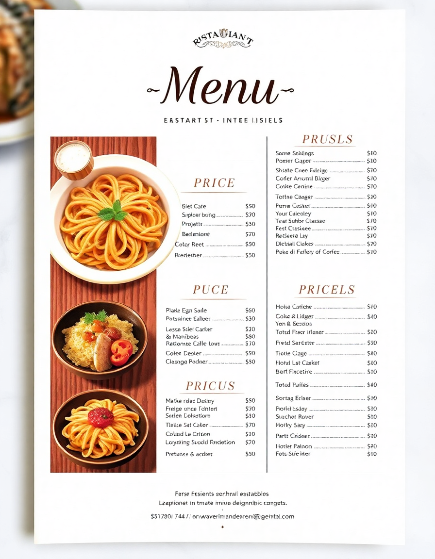 Menu design